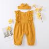 0-18 Months Baby Girl Bodysuit Newborn Baby Girl Romper Sleeveless Jumpsuits+Headband Infant Girl Summer Fashion Playsuit Outfit