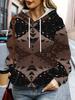 Fashionable women's loose casual street style hooded sweatshirt, loose casual, fashionable top