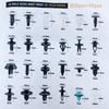 New 800pcs Car Plastic Retainer Clips Kit 680pcs Auto Fender Push Pin Rivet Door Trim Panel Car Fastener Clip Mixed Set