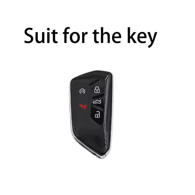 2024 2025 for VW Atlas Cross Sport Key Case Cover Fob Very Light 5 Buttons Car Smart Key Fob Ring Chain Cover Case Accessories