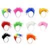 Headband Rainbow Colorful Feather Decor Headband Lightweight Comfortable Elastic Hair Hoop Parties Festivals Stage Performances Headwear