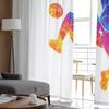 Basketballspieler Ball Tüll Transparente Vorhänge für Wohnzimmer das Zimmer Schlafzimmer Küchendekoration Voile Organza Vorhänge