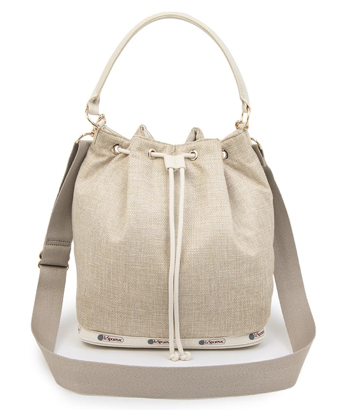

Официальная сумка через плечо MED DRAWSTRING Экрю Луна Рафия [LeSportsac] СУМКА/1062 Женская