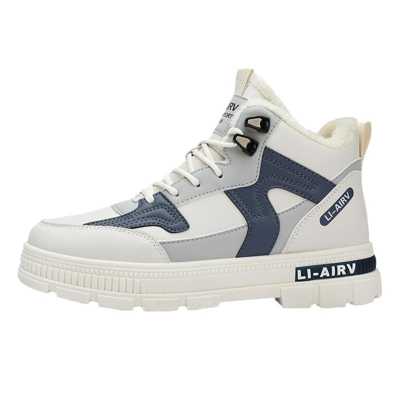 Winter Shoes Youth Velvet Warm High-top Cotton Shoes Waterproof and Non-slip Snow Boots Youth Board Shoes