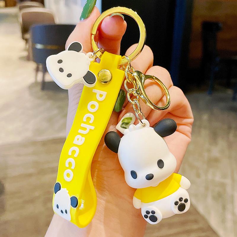 

Pochacco Keychain Cartoon Sweet And Unique Key Accessory In Red Yellow And жовтий