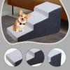 Dog Stairs Ramp Sponge Cloth Anti Slip Folding Steps Indoor Pet Ladder for Older Dogs and Cats High Bed Sofa Access