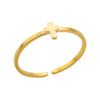 Zircon Double Cross Rings For Woman Stainless Steel Gold Color Shiny Opening Ring New Luxury Fashion Wedding Zircon Gift Bague