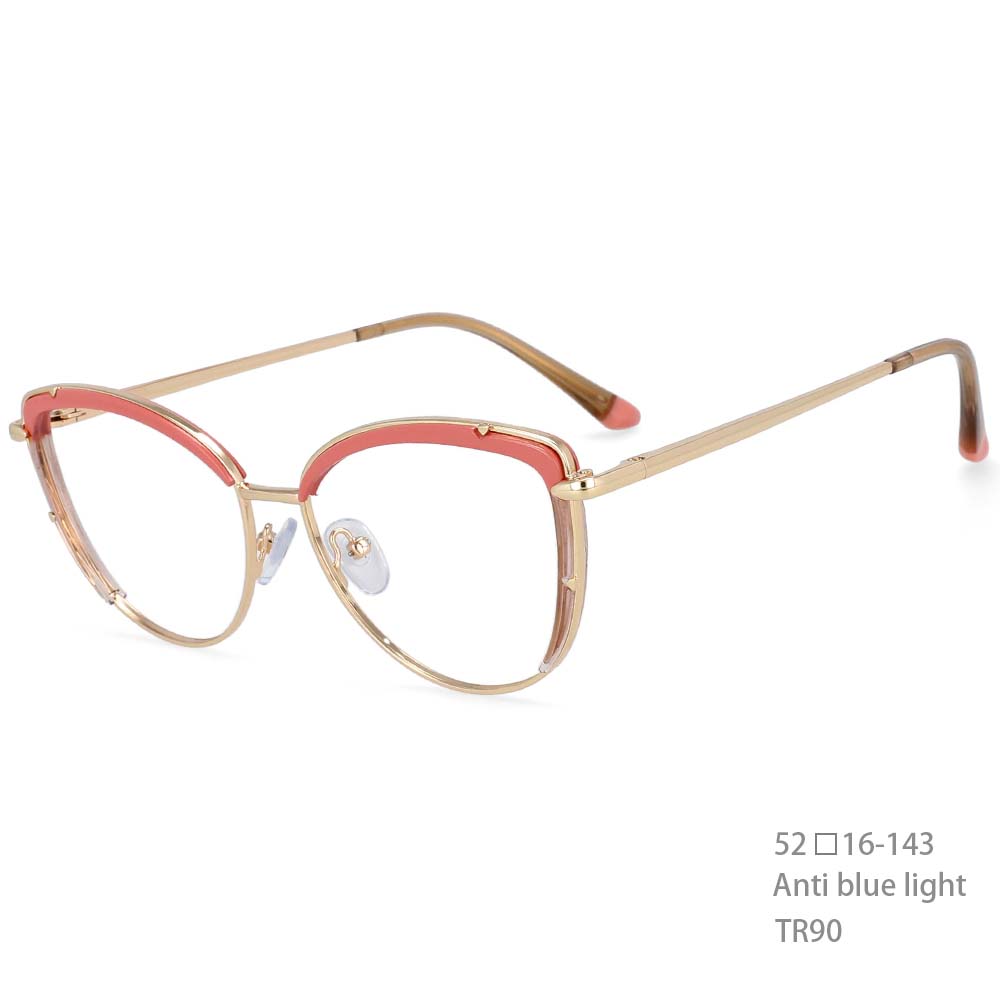 54278 Plastic Titanium Zero Glasses Anti Blue Light Optical Glasses Frames Women Tr90 Fashion Computer Eyeglasses