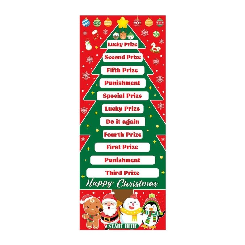 

Felt Cloth Christmas Rolling Game Aid 29.53x73.62Inch Roller Game Mat For Kids Adults Christmas Holiday Parties 1