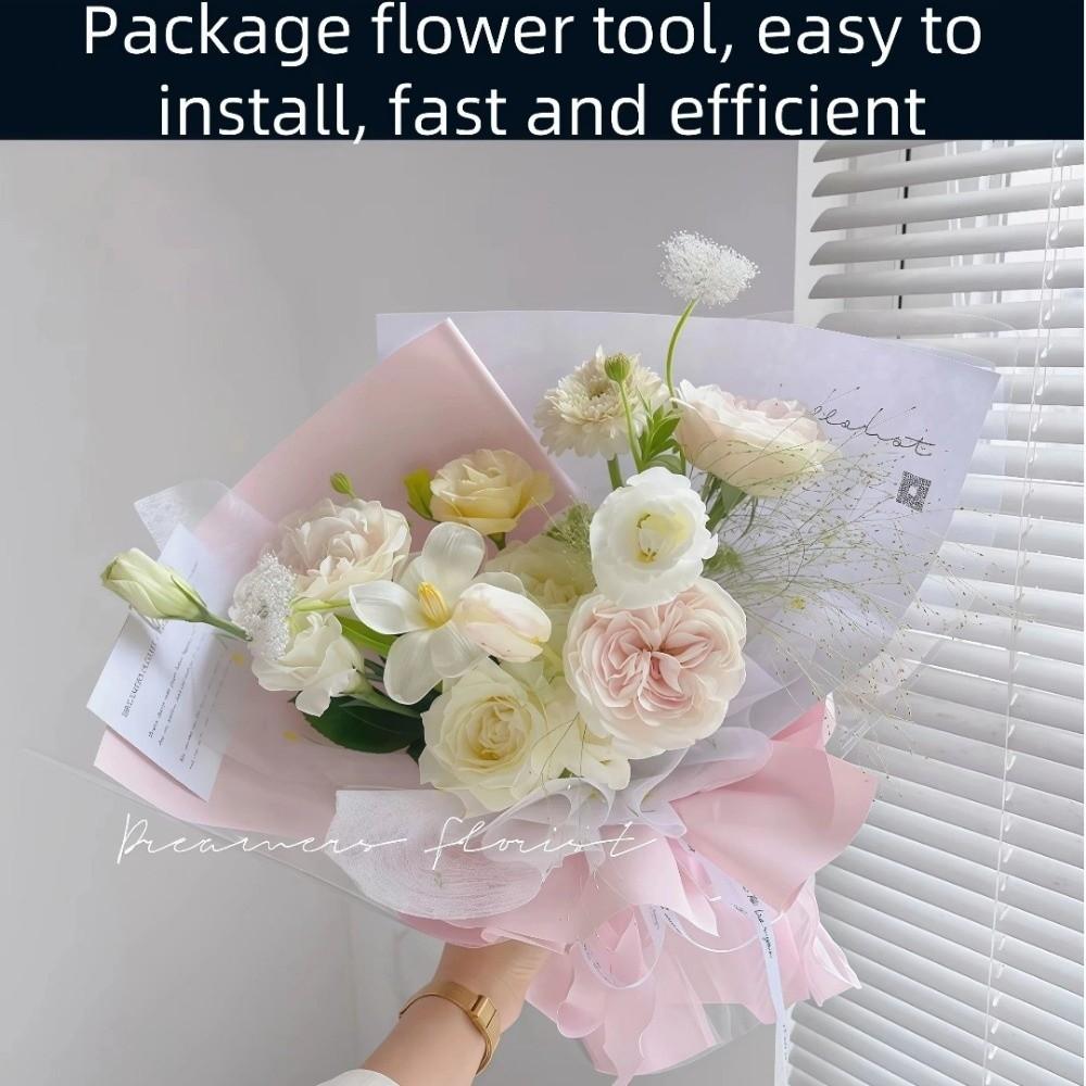 Fyrkantig Blomsterbukett Förpackningsbas Plast Blommor Förpackningsmaterial Blomsterhandlare Tillbehör