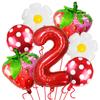 Fruit Series Gradual Change Strawberry Balloon Set Hawaiian Party Decoration Anniversary Decoration Birthday Balloon