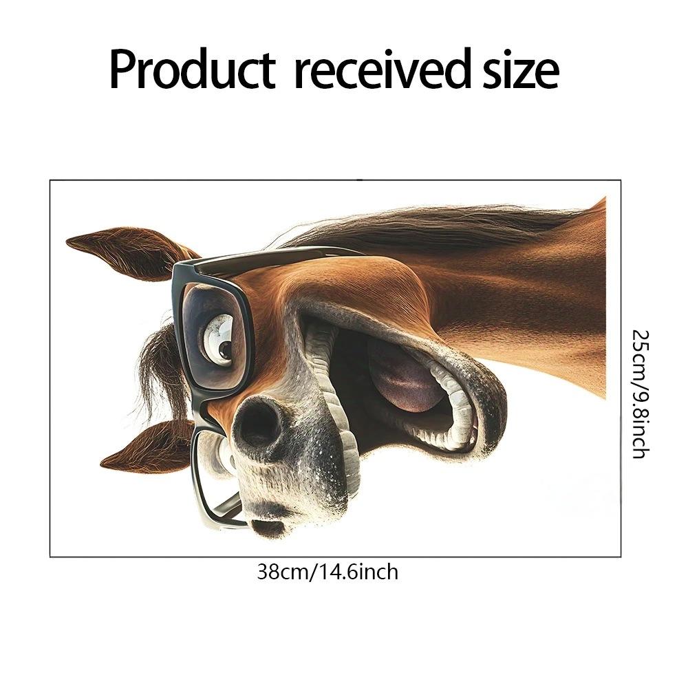 Pferdekopf Fensteraufkleber Abnehmbare Tier Wandsticker für Heimdeko Kreative Lustige Glas Vinyl Kunst Dekoration