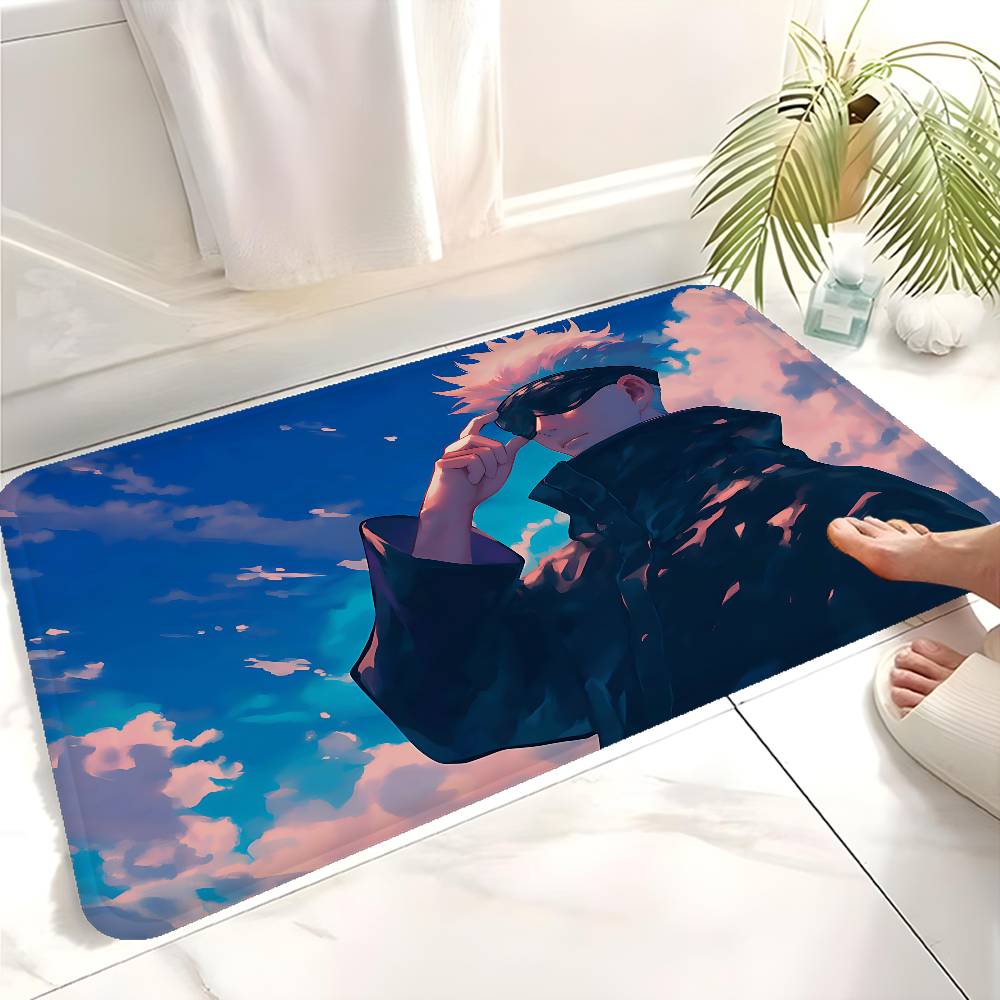 Popular Anime J-jujutsu K-kaisen Gojo Satoru Bathroom Mat Non-Slip Laundry Room Mat Laundry Decor Balcony Child Living