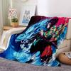 Butterfly Nezuko Fantasy Flannel Blanket, Soft Polyester, Modern Design, All-Season for Camping, Travel, Gifts for holidays or birthdays