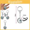 Stylish Tree Of Life Keychain With Double-sided Rotating Moon Pendant