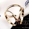 Scarf Button Clip Multi-Functional Gold-Tone Triple-Loop Scarf Clip Adjustable Alloy Scarf Holder Non-Slip Accessory