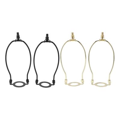 2Pcs Einstellbare Lampe Schatten Harfen Halter Kit mit E26 Licht Basis Metall Lampenschirme Halter für Tisch eine