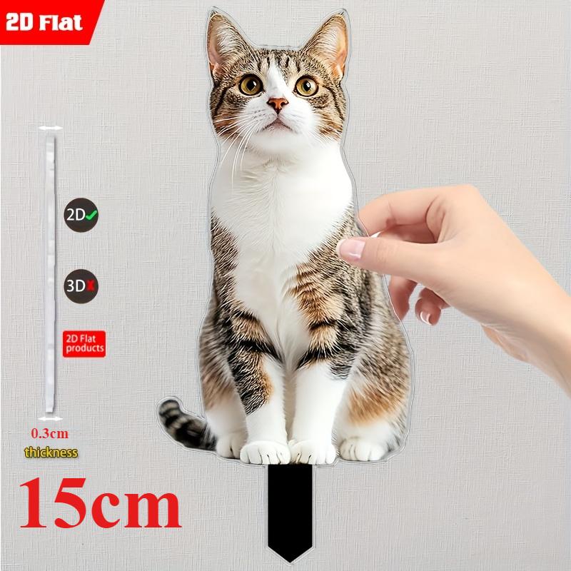 Lindo gato, Decoración de letrero de jardín, Adecuado para patio, Jardín, Señalización de césped de suelo, Fiesta, Regalos, Navidad, Halloween