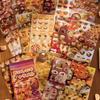 25 pcs Japanese Snack Die-Cut Sticker Book, Showa Retro Theme, DIY Journal Collage Supplies