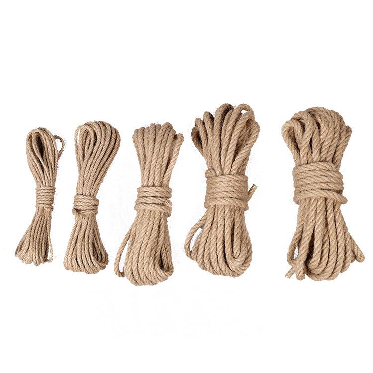 Jute Rope for Packaging, Binding, Indoor Art, and Creative DIY (4mm-12mm Diameter)