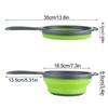 1pc Durable Folding Water Scoop Large Thickened Plastic With Long Handle For Kitchen & Bathroom Use Hair Washing