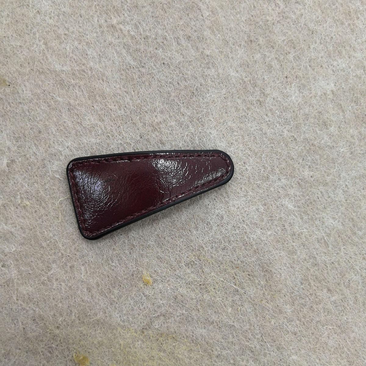 PU Leather Triangle Hair Clip for Bangs and Flyaways - Girly BB Clip Hair Accessory