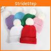 Color Plush Solid Ball Knitted Cap Breathable For Fall Season Fashion Gift
