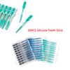 20 ks Silikonové zubní tyčinky Zubní párátka Mezizubní kartáčky Zubní čisticí kartáček Péče o zuby Zubní nit Párátka Ústní nástroje