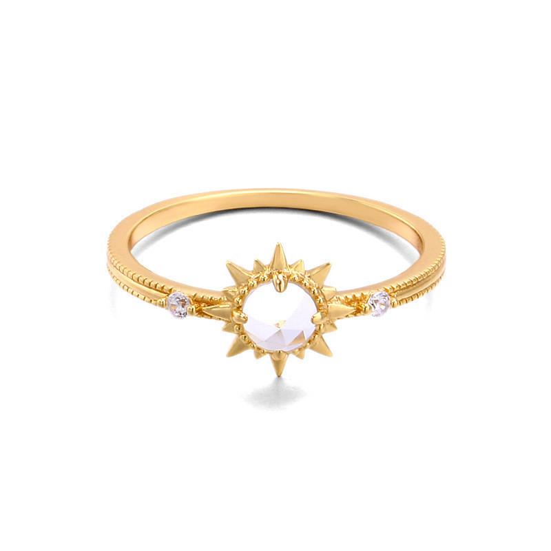 Copper Retro Chic Ring For Women Adjustable Size Unique Geometric Statement Fashion