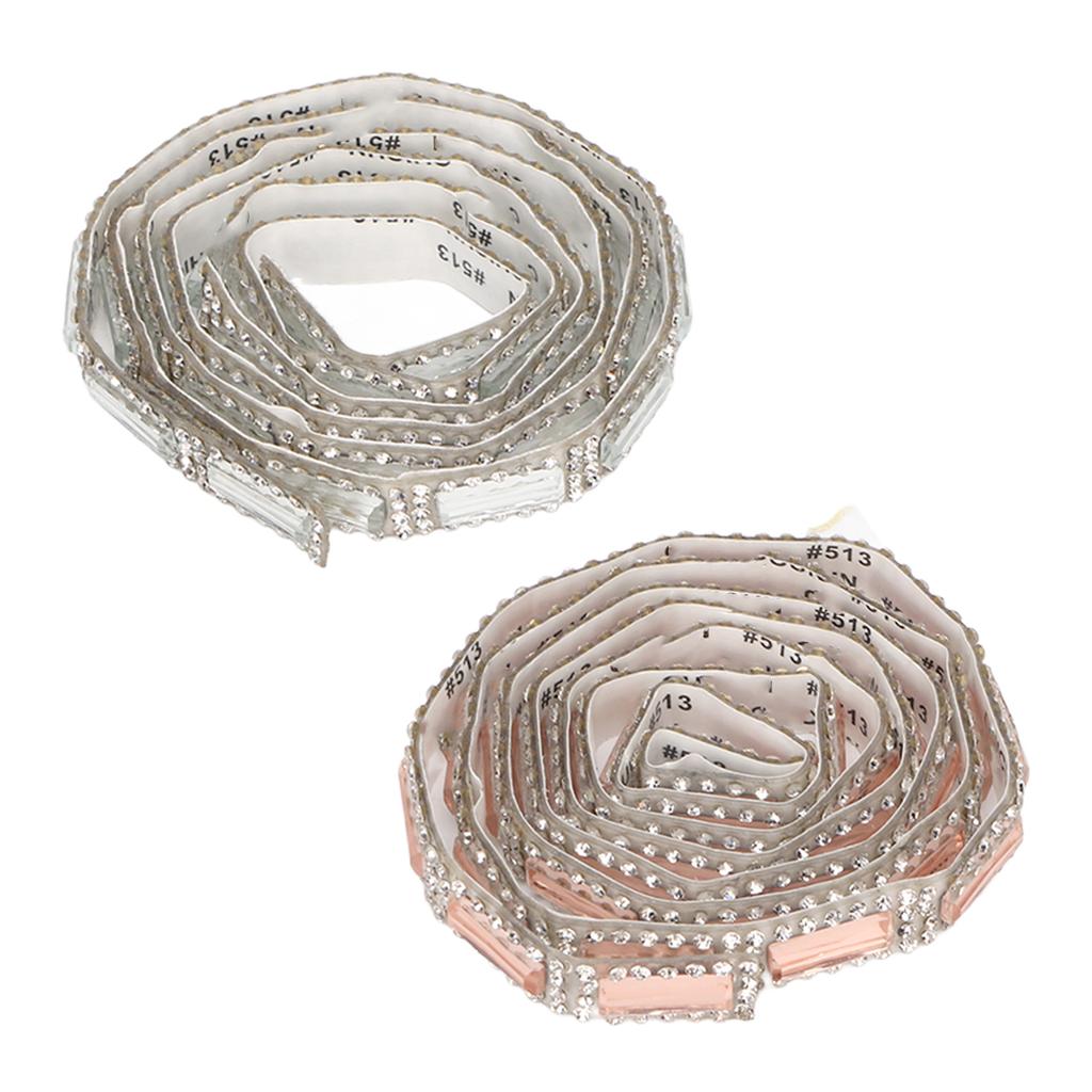 6 Meter Selbstklebendes Strassband 1cm Glänzendes Champagnerweißes Strassband für DIY