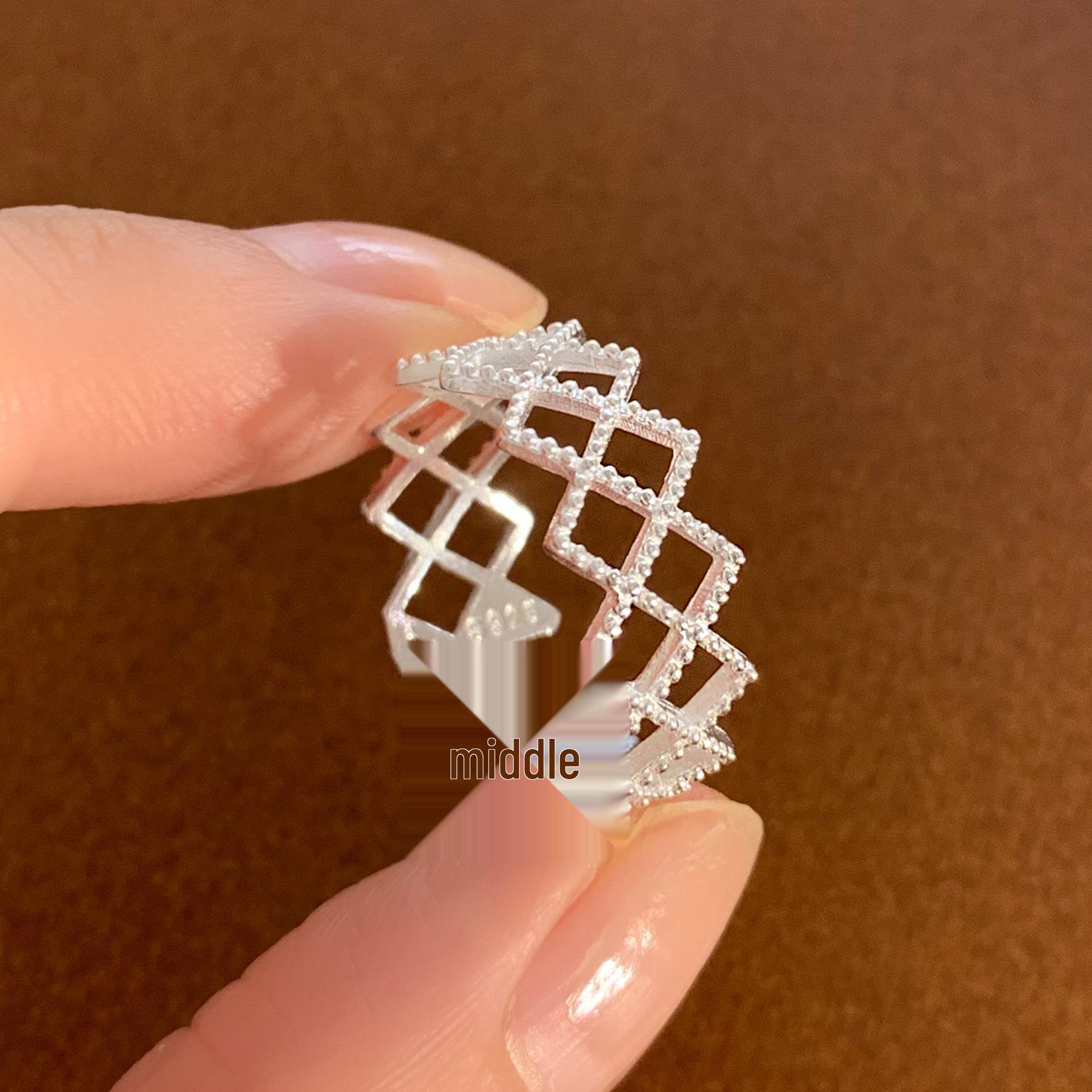 Elegant Geometric Adjustable Ring for Women – Fashionable, Sweet, Versatile Niche Design Open adjustable