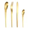 New Creative 304 Stainless Steel Cutlery Set Luxury Gold Tableware Matte Spoons Steak Knife Fork Dinnerware Set Kitchen Utensils