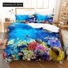 3D Print Undersea World Bed Linen Set,King Size Duvet Cover,Bedroom Bedding,Home Textile,Double Kid Quilt Cover,Dropship