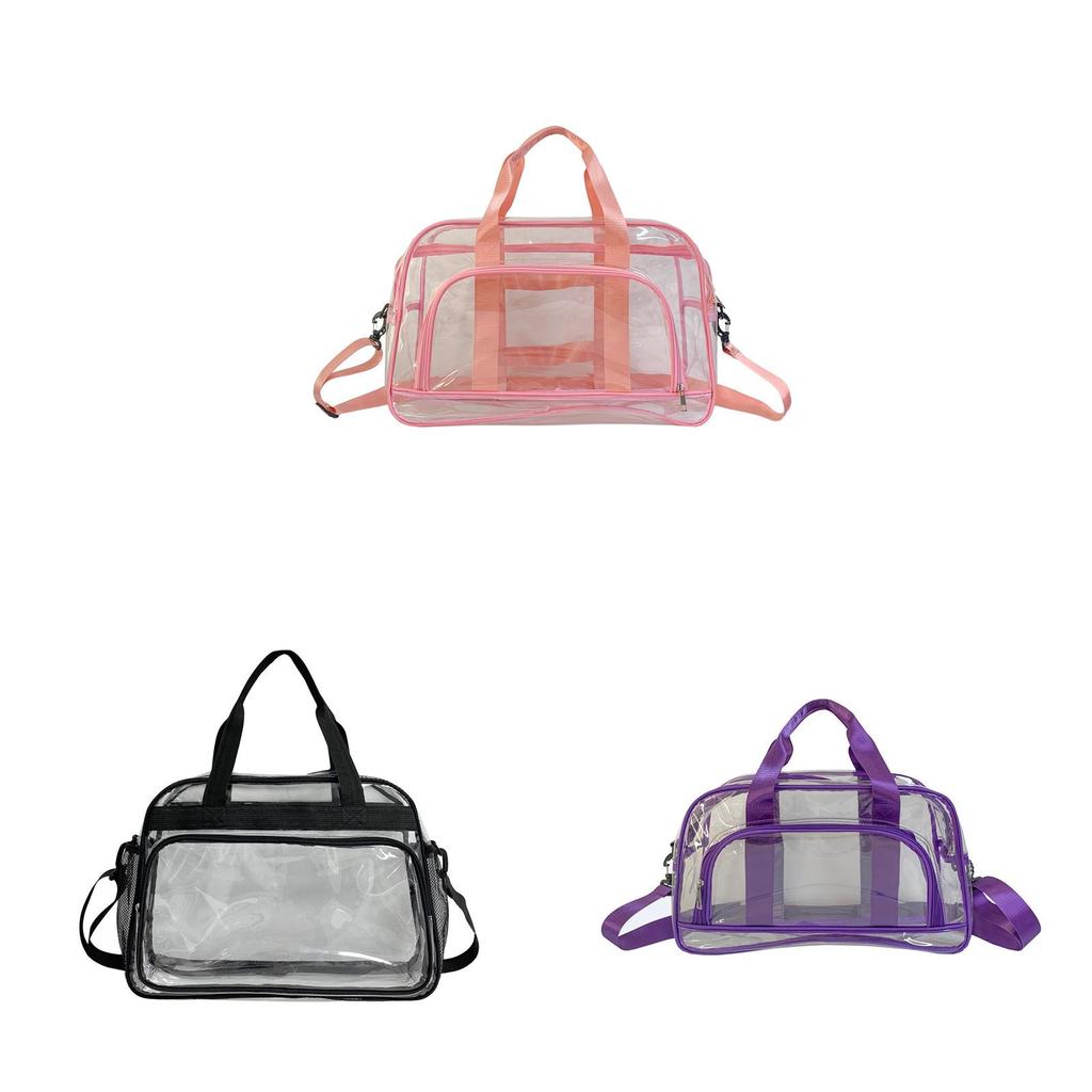 Borsa da Viaggio Grande Capacità Impermeabile in PVC con Design Trasparente per Viaggi Casual