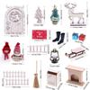 Doll House Christmas Decorations Christmas Small Scene Model Festival Party Favors For Winter Holiday Bookshelf School Project