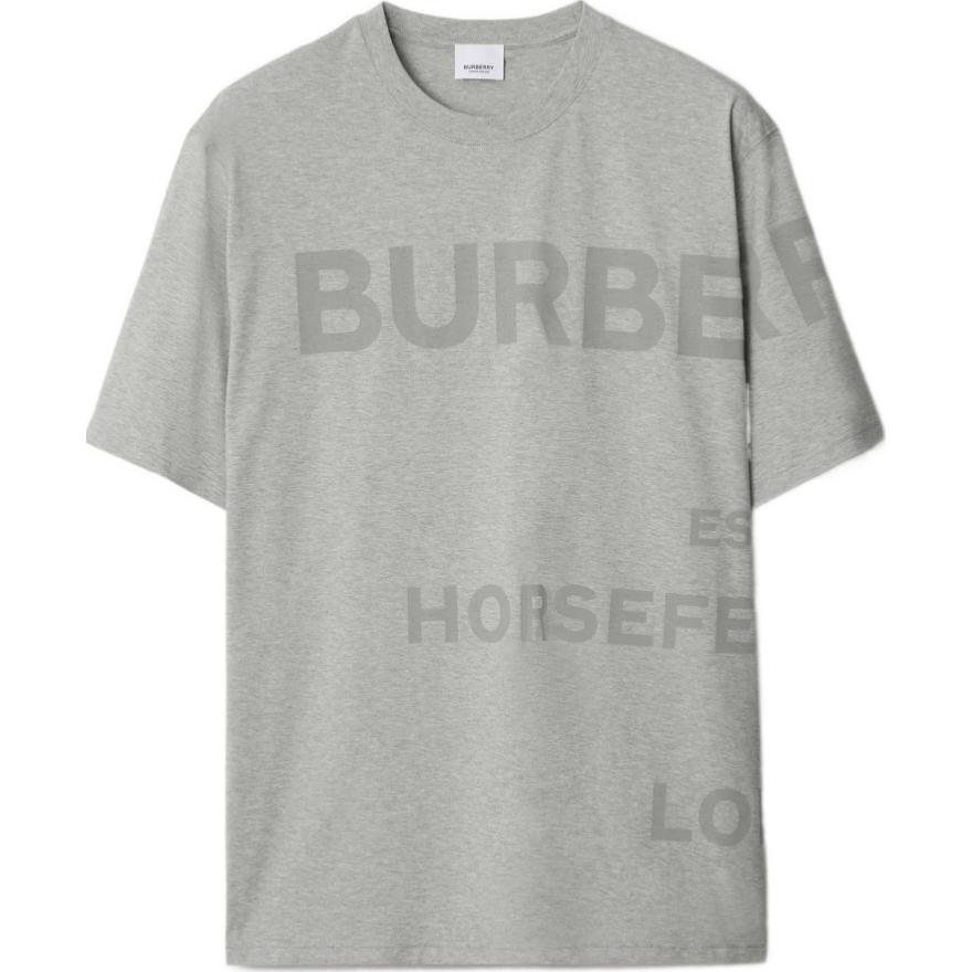 Burberry T-Shirts Men's Gray Crew Neck Moderate POIZON240620606