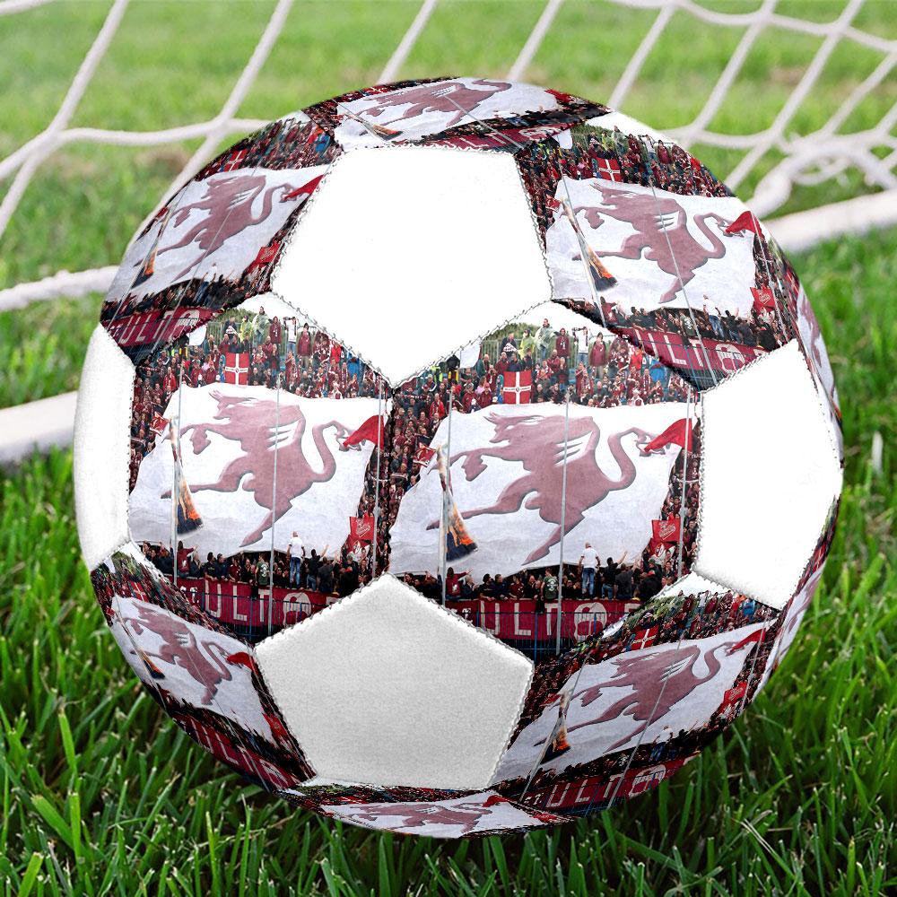 Torino FC Size 5 Soccer Ball, Machine-Stitched PVC, Durable & High Bounce, All Ages Fit, Fan Merchandise, Matches & Outdoor Use.
