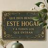Metal Wall Art Sign, Spanish “ This Home” Quote, Rustic Iron Wall Decor For Living Room, Bedroom, Dining Room 20*15cm