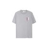 Equestrian Print Cotton T-shirt Gray