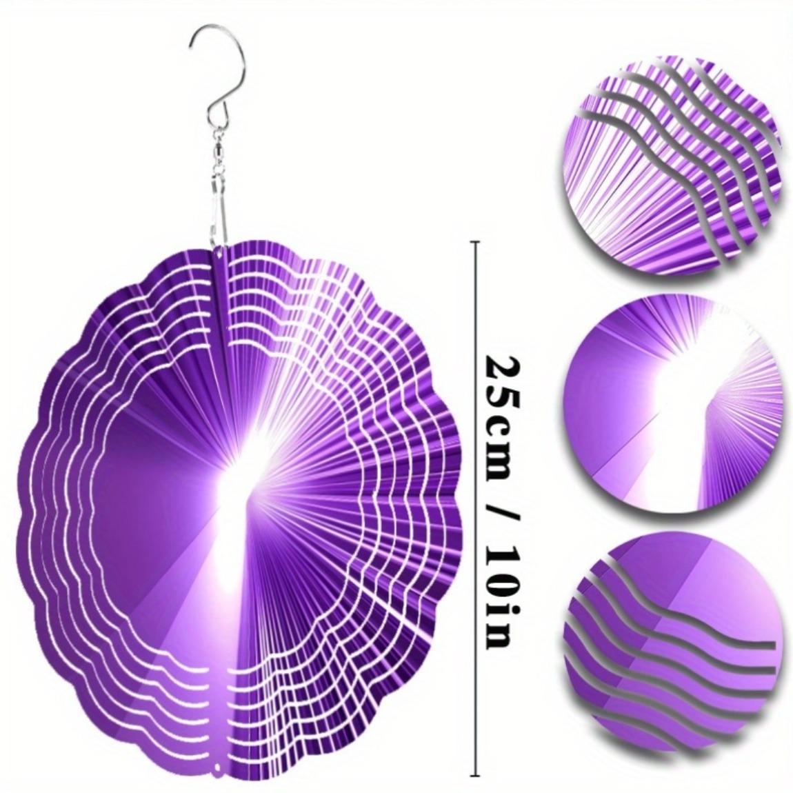 

10-дюймовый подвесной ветряной спиннер с эффектами лучей света, вращающийся на 360 градусов крючок, элегантный декор для балкона и сада на весну и лето 01A