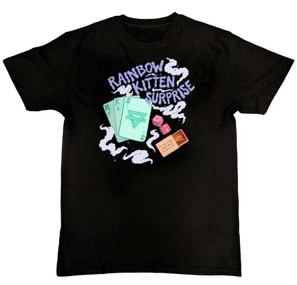 Rainbow kitten surprise Graphic Print Unisex Mens T-Shirt S M L XL 2 3 4 XL