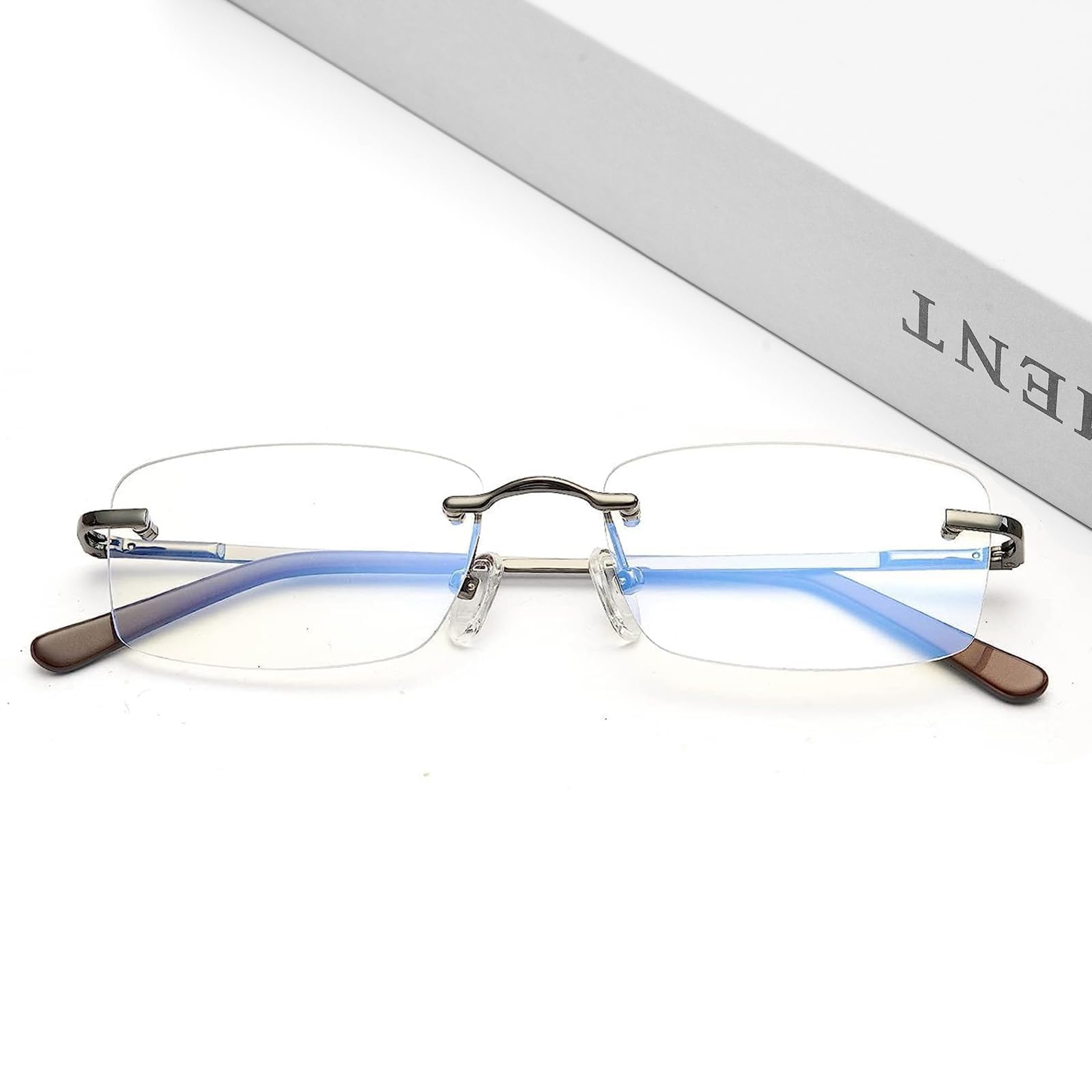 

Stylish Reading Glasses for Men and Blue Light Luxury Reading Compact PC Unisex Branded Silver [CEETOL] Women, Cut, Glasses, Stylish, Lightweight, серебряный