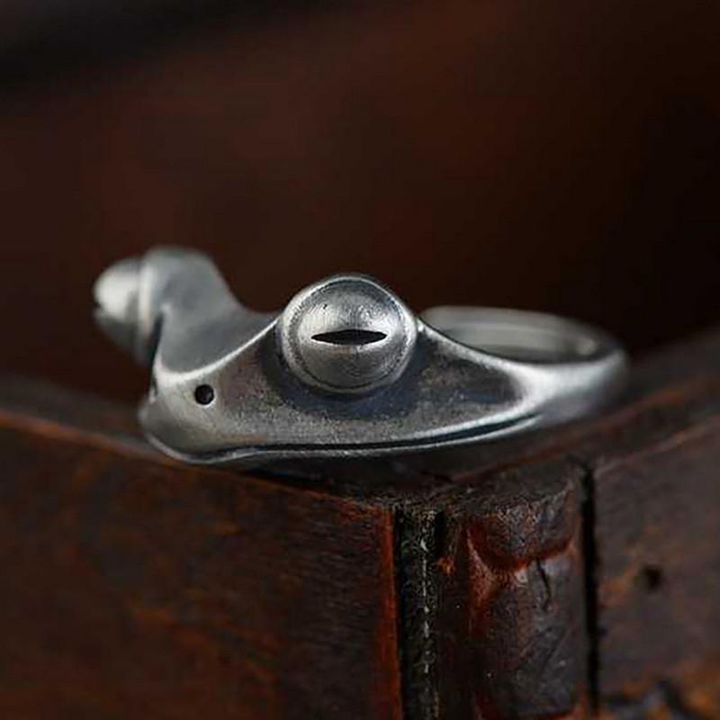 Cute Crystal Frog Open Ring For Women Girls Fashion Animal Frog Shape Lovely Rings Statement Jewelry Accessories Gifts