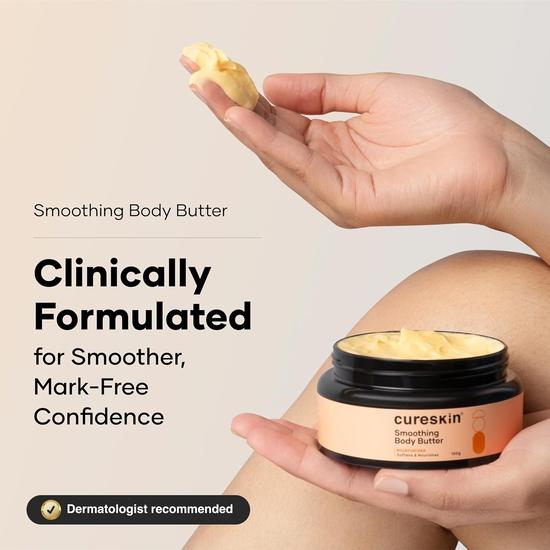 Cureskin Smoothing Body Butter Stretch Marks Cream for Women and Men | Stretch Marks Removal Cream for Women