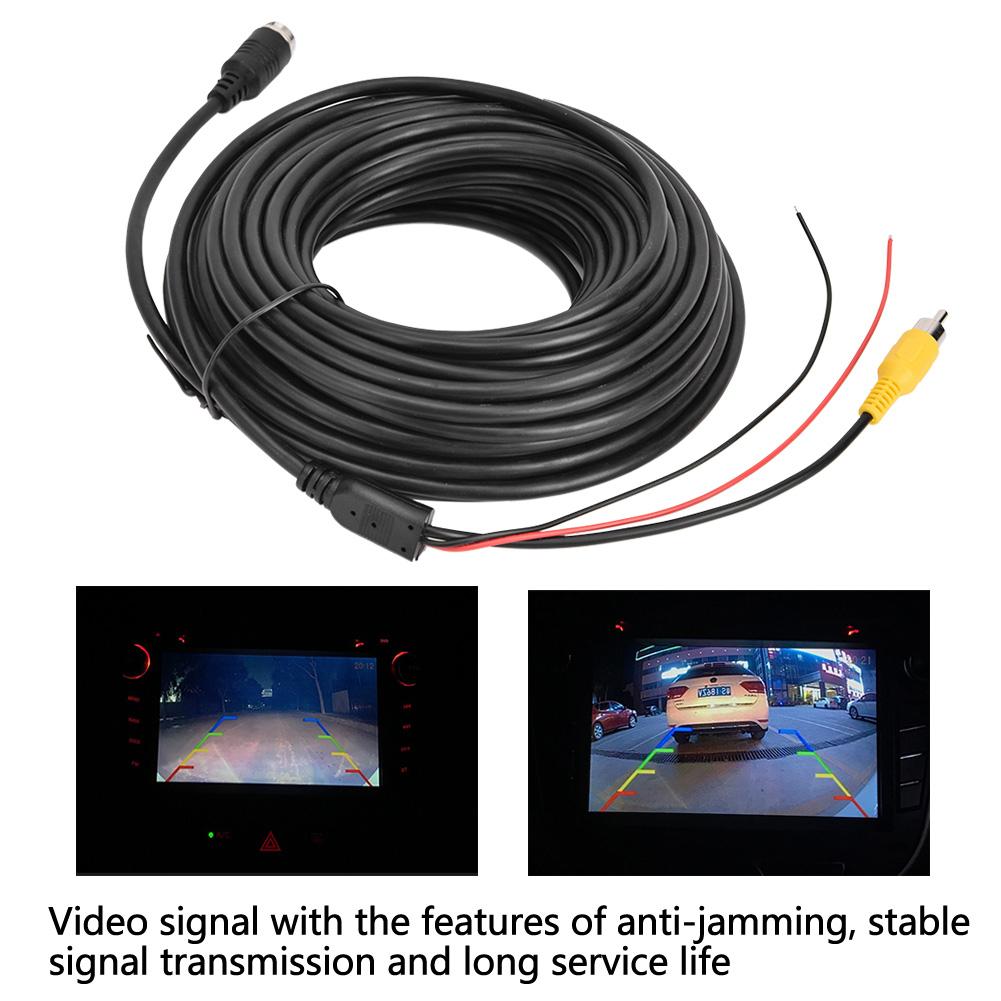 Male Connector Cable Line for Car Vehicle Rear View Backup Reversing Camera Monitor (15m)
