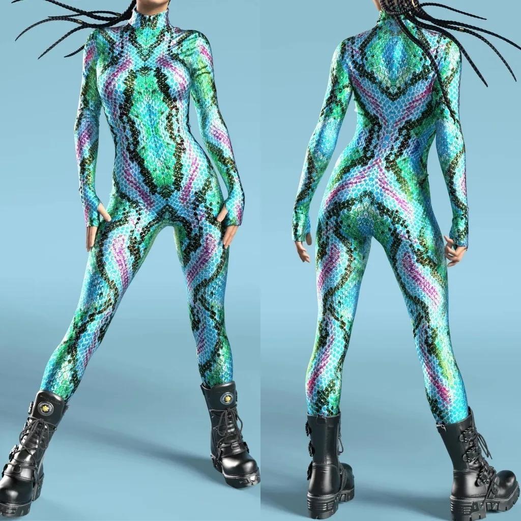 Costume de Scenă cu Imprimare Digitală 3D Adulți Evenimente de Halloween Petrecere Tematică Carnaval Costum Cosplay Joc de Rol Salopetă