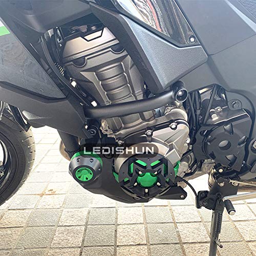 LEDISHUN Engine Cover, Engine Slider, Engine Guard for Kawasaki Versys 1000 (KLZ1000B) 2015-2022 (Green)