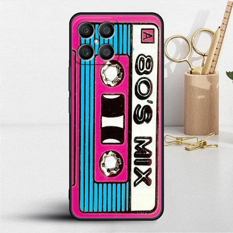 Mixtape Vintage Magnetic Tape Cassette Audio Case For Honor X8 X8a 90 X9a 8X 70 50 20 Magic5 Pro 9X P60 P50 Soft Phone Funda