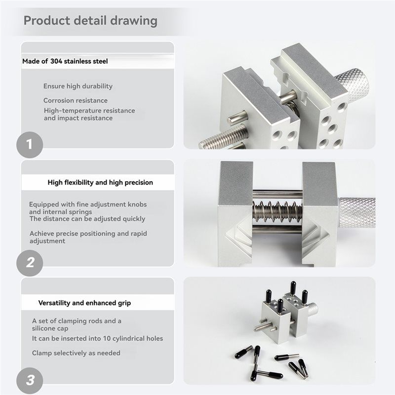 Tabletop Multi-Function Mini Vise Fixed Clamp For Vice DIY Making For Coloring Holder Crafting Polishing Tool