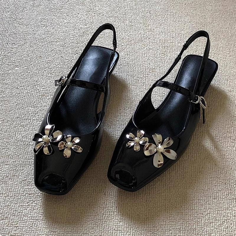 Módní květinové dámské sandály Módní boty na podpatku Elegantní šaty Dámské pantofle 2025 Nové designové nazouváky Sexy luxusní Zapatillas De Mujer